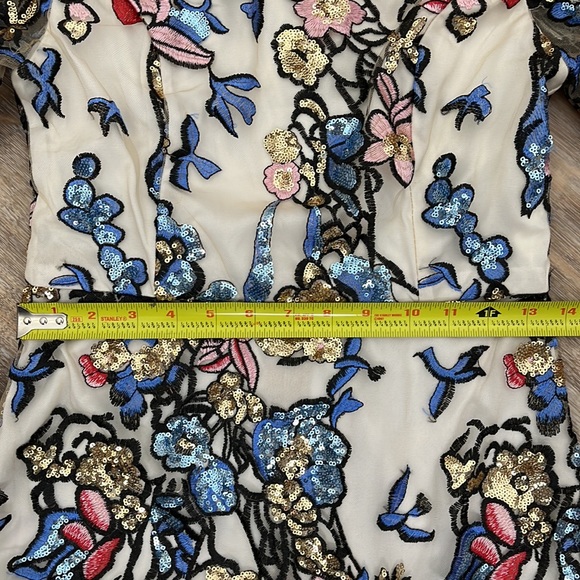 Alexia Admor Women’s Dress size 6 Sequin Embroidered Floral Formal Off Shoulder - Picture 4 of 11